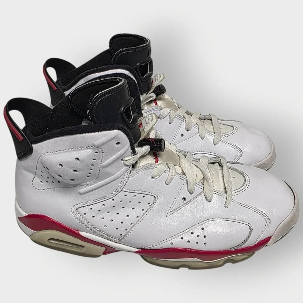 2010 NIKE AIR JORDAN VI 6 RETRO CHICAGO WHITE RED INFRARED BLACK 384664-102 10.5